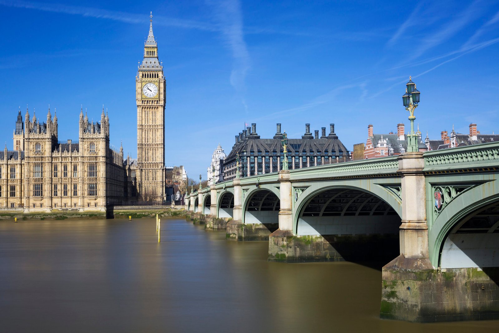 London skyline with Big Ben, UK